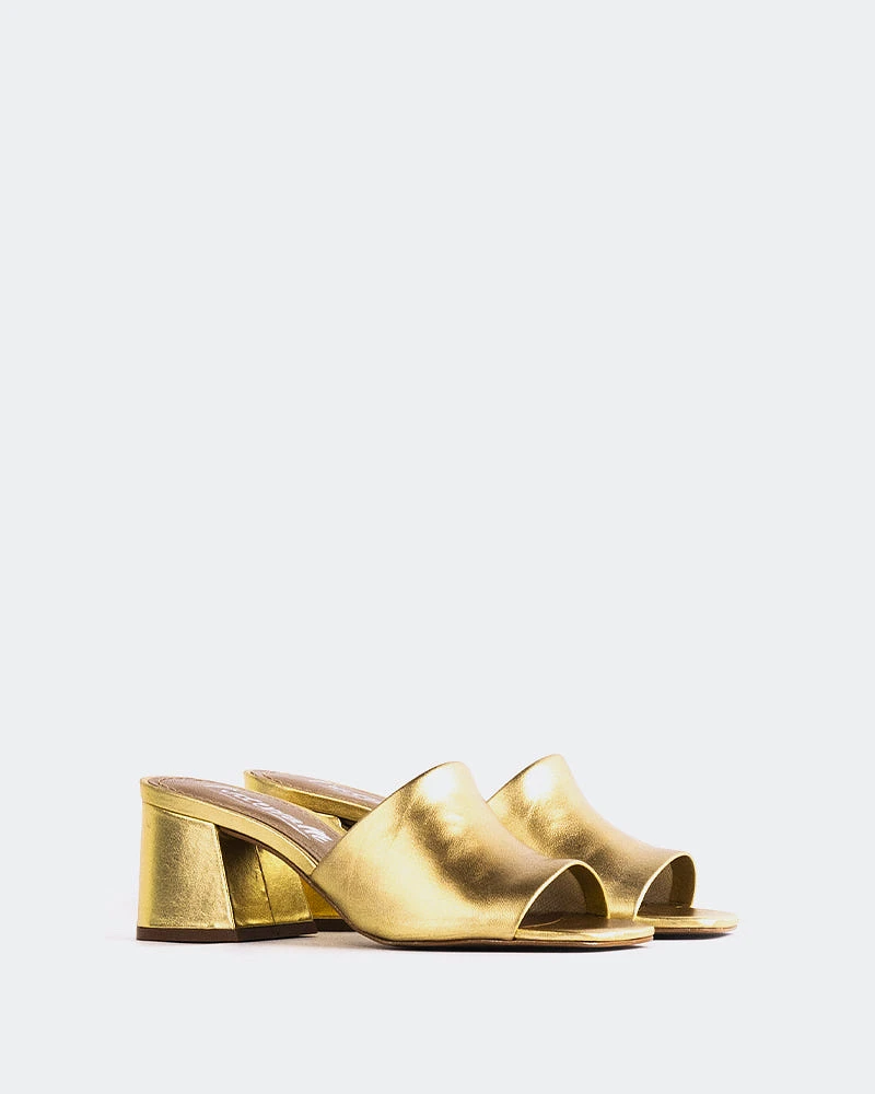 L'INTERVALLE Clarabelle Women's Shoe Mule Sandal Gold Metal