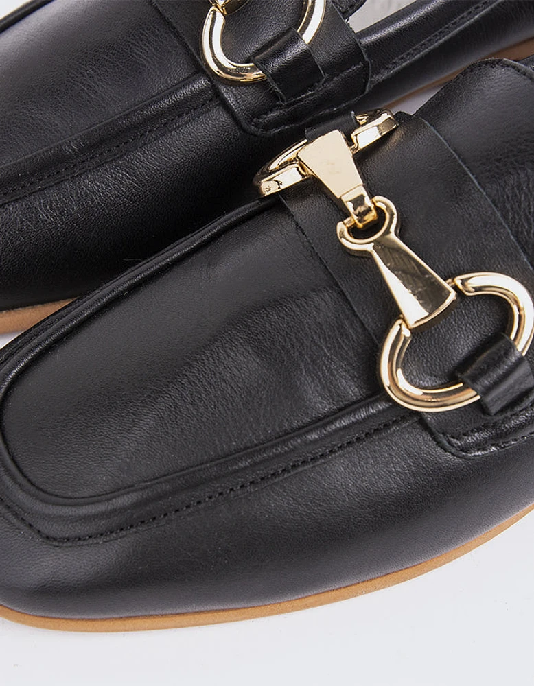 L'INTERVALLE Fayette Women's Shoe Loafer Black Leather