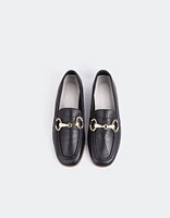 L'INTERVALLE Fayette Women's Shoe Loafer Black Leather