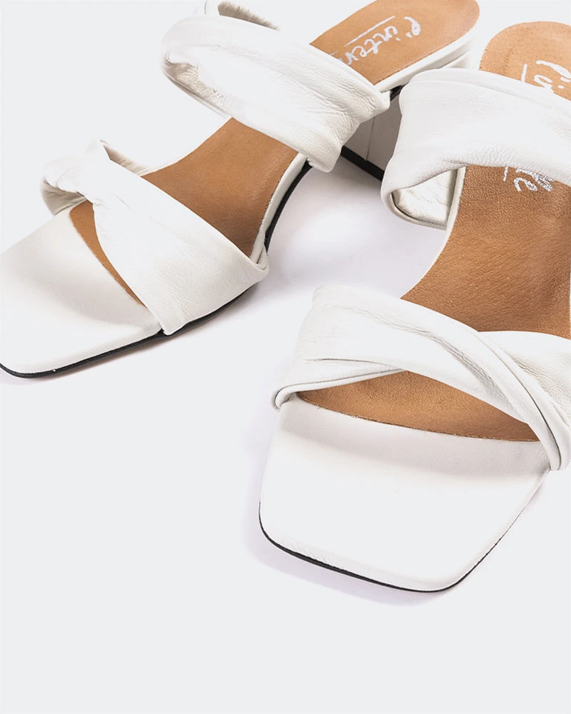 L'INTERVALLE Hester Women's Sandal Mules Off White Leather