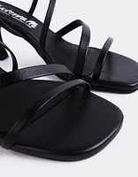 L'INTERVALLE Kowsky Women's Strappy Sandal Black Leather
