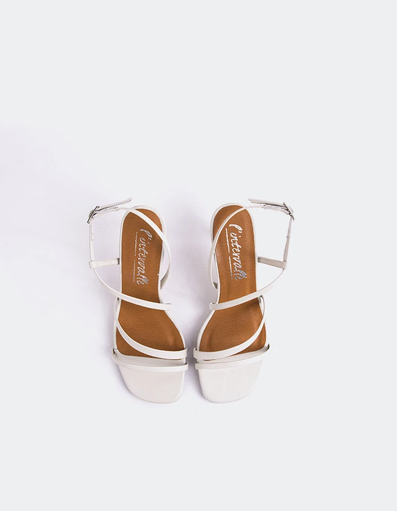 L'INTERVALLE Kowsky Women's Strappy Sandal Off White Leather