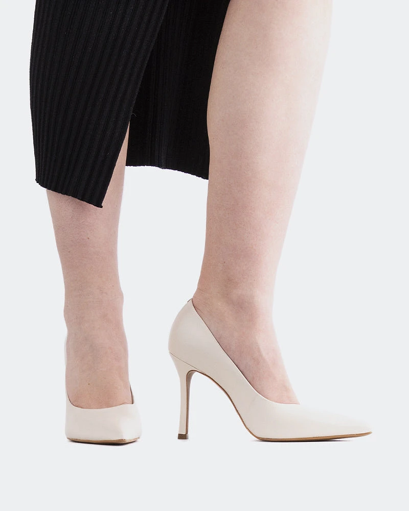 L'INTERVALLE Moraya Women's Shoe High Heel Pump Off White Leather