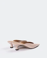 L'INTERVALLE Nostrand Women's Shoe Mid Heel Mule Nude Leather