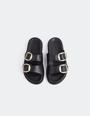 L'INTERVALLE Odalisque Women's Sandal Mule Black Leather