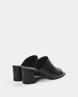 L'INTERVALLE Pelham Women's Sandal Mid Heel Mules Leather