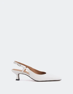 L'INTERVALLE Ryerson Women's Shoe Slingback Off White Leather