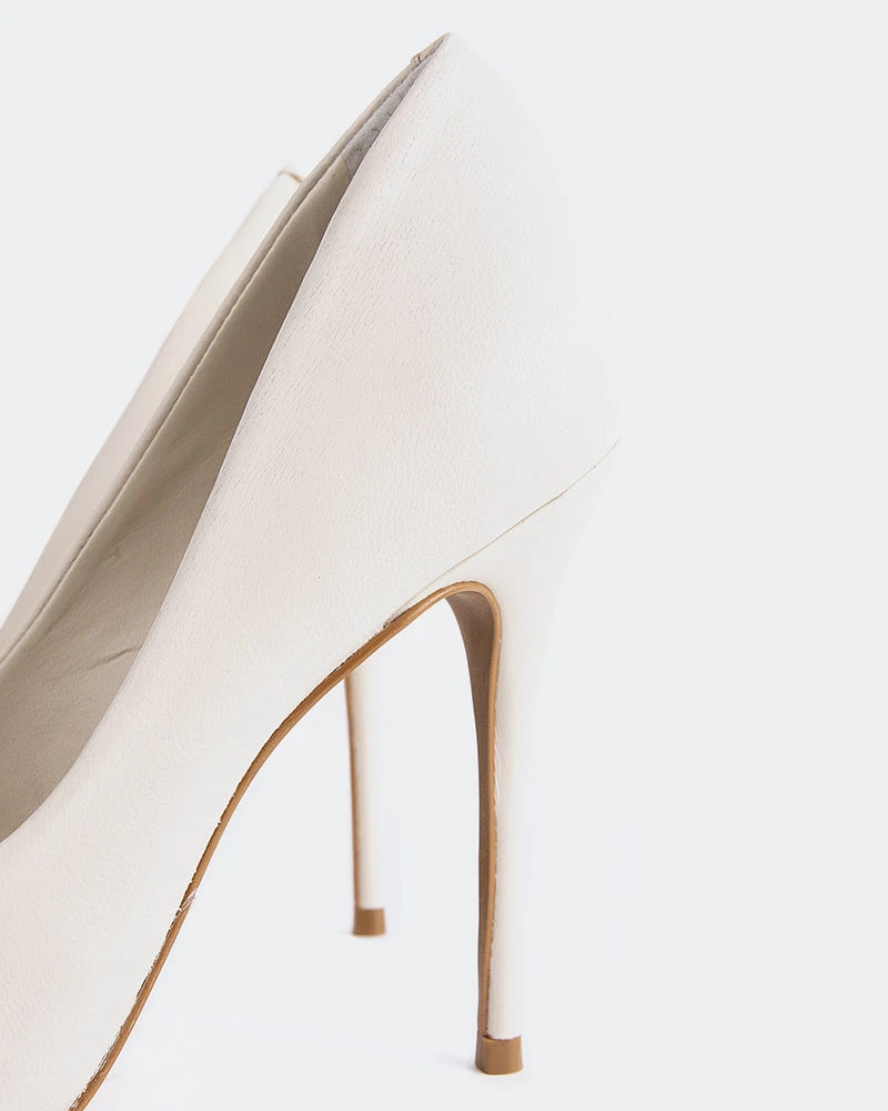 L'INTERVALLE Teeva Women's Shoe High Heel Pump Off White Leather