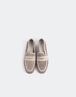 L'INTERVALLE Urbino Women's Shoe Loafer Beige Suede