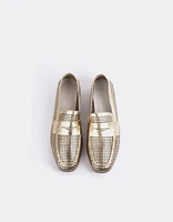 L'INTERVALLE Urbino Women's Shoe Loafer Gold Leather