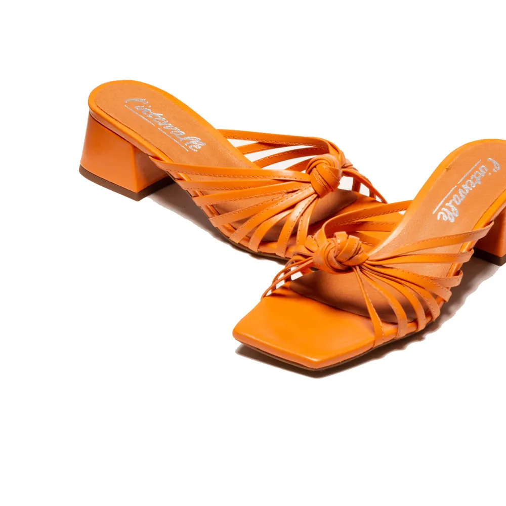 Damira Orange Leather