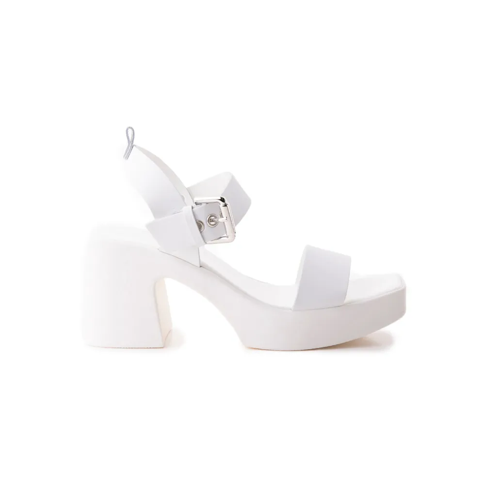 Domizia White Leather