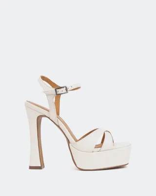 Anamika, Off White Leather/Cuir Blanc Cassé