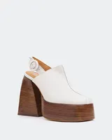 Dolphin, Off White Leather/Cuir Blanc Cassé