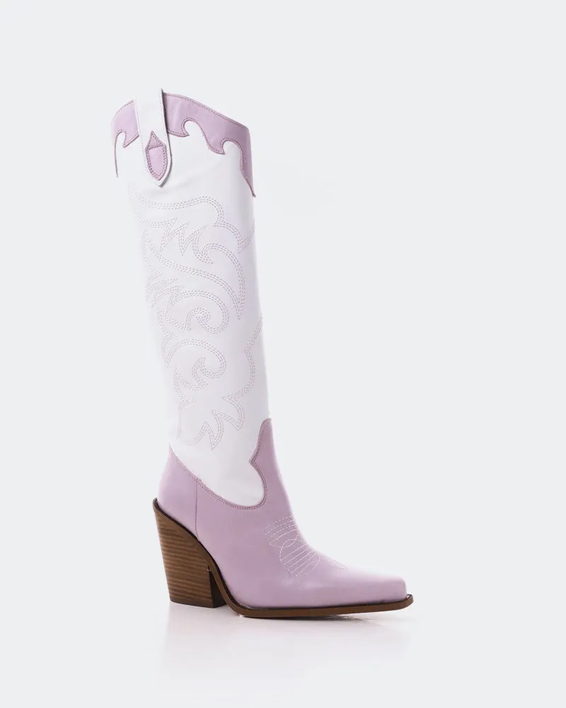 Otis Lilac & White Leather