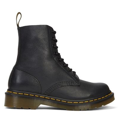 Dr. Martens Women's Core Pascal Leather 8-Eye Boots Black Leather,