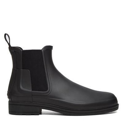Bottes Chelsea imperméables Refined en noir pour hommes, taille - Hunter