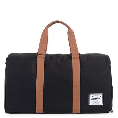 Herschel Supply Co. Novel Weekender Duffle Bag in Black and Tan, Mesh