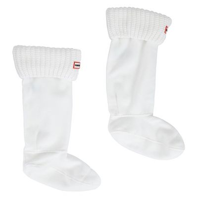 Hunter Women's Half Cardigan White Boots Sock, Polyester