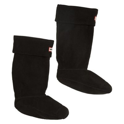 Hunter Women's Fleece Welly Black Boots Sock, Size Large, Polyester