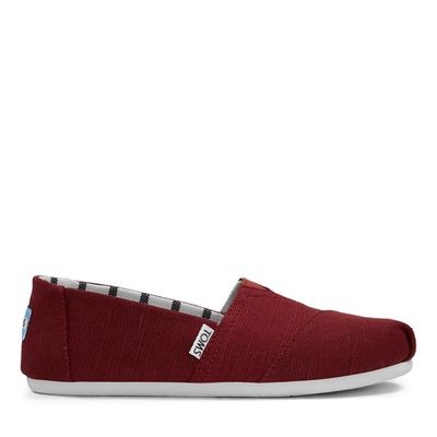 Chaussures Alpargata classique en toile cerise pour femmes Rouge, taille - Toms
