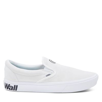 vans slip ons white sale