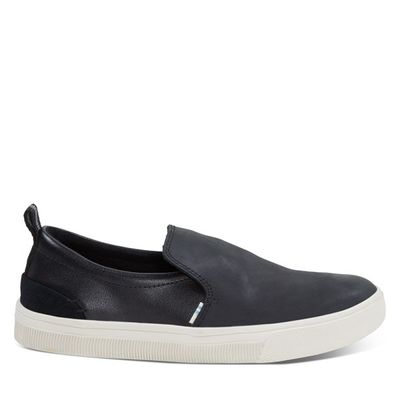 Toms Women's TRVL Lite Slip-Ons Shoes in Black Leather, Size 6