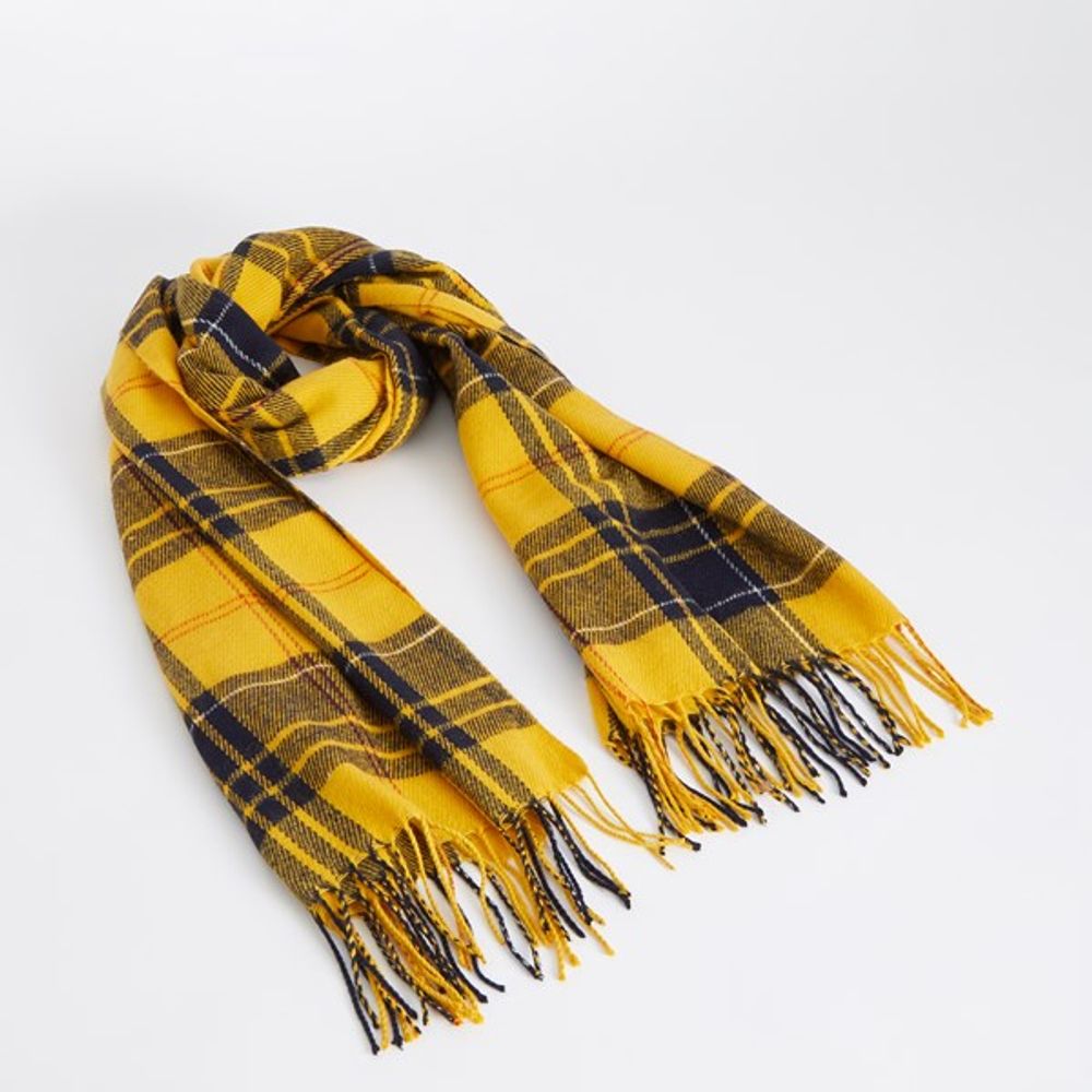 Foulard Cher tartan jaune en Moutarde - Little Burgundy