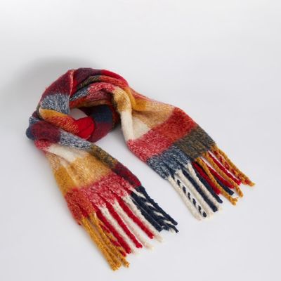 Foulard Roen tartan rouge en Red - Little Burgundy