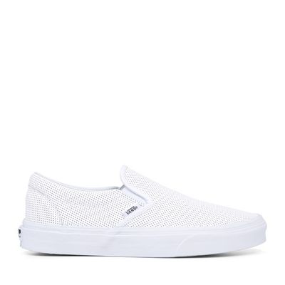 Vans Women's Classic Perforated Leather Slip-On White,