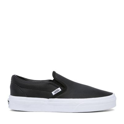 Vans Women's Perforated Leather Slip-Ons Black Misc,