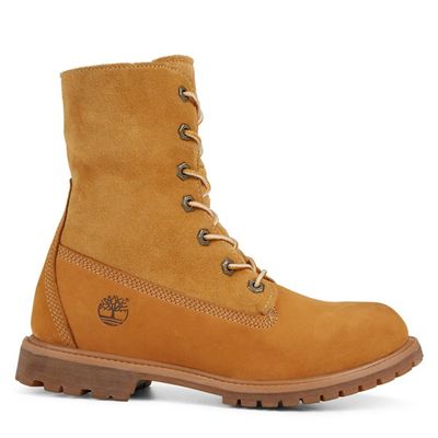 Timberland Women's Waterproof Fold Down Camel Boots, Leather