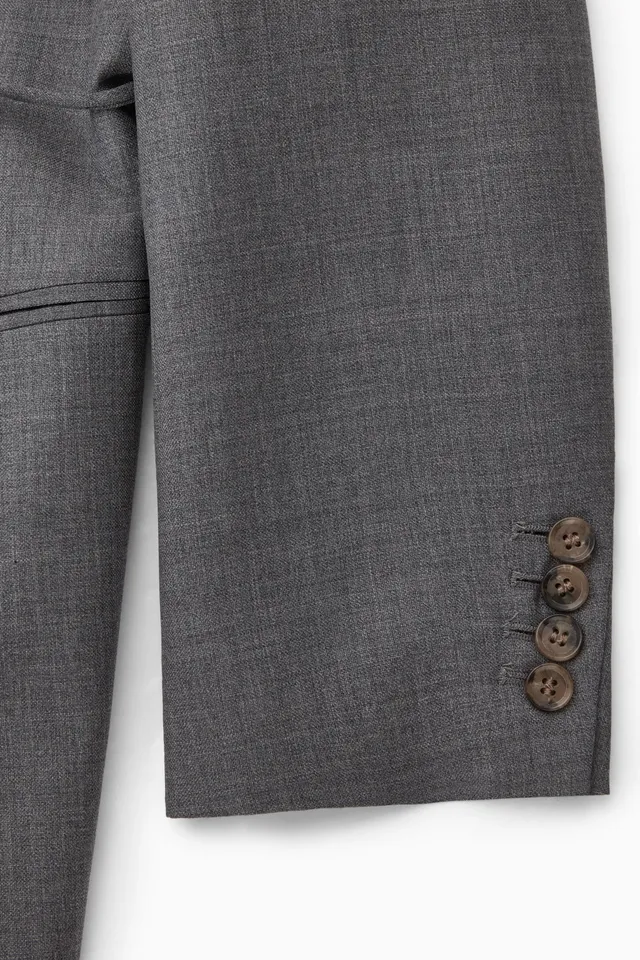 Dobell Grey Twill Tweed Trousers