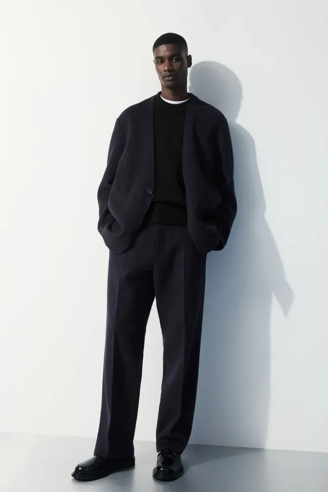 Trousers | Mens COS REGULAR-FIT CONTRAST STRIPE PANTS NAVY ~ Theatre  Collective
