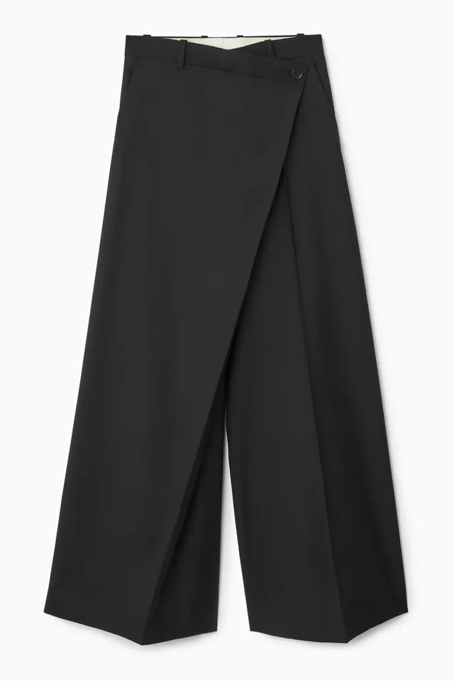 COS WRAP-BACK WIDE-LEG DUNGAREES