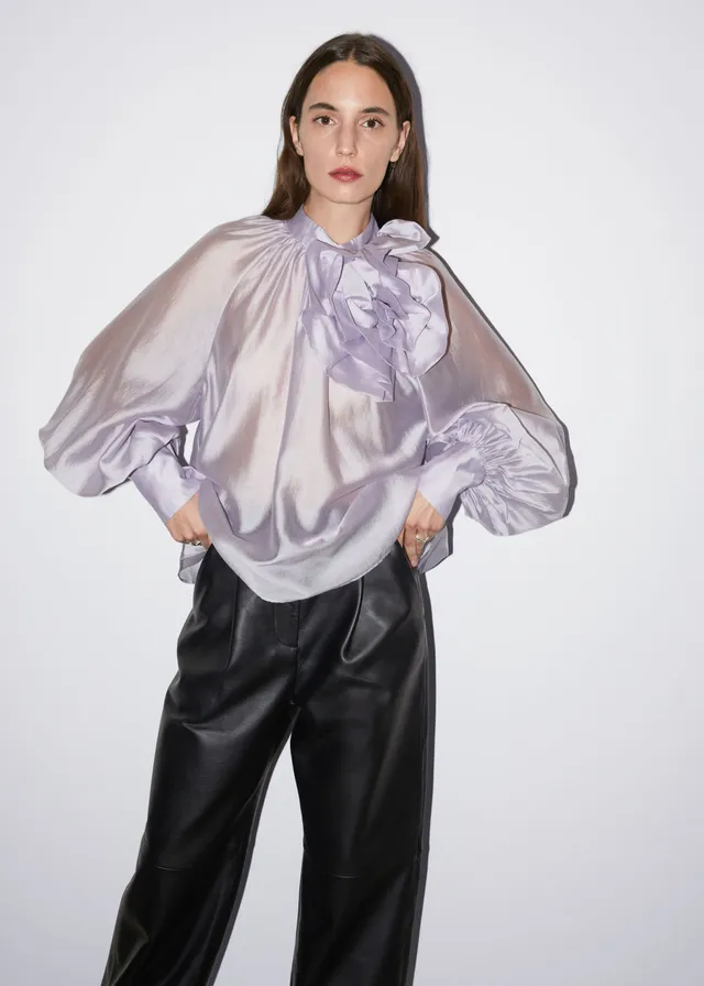  Other Stories Sheer Silk Blouse