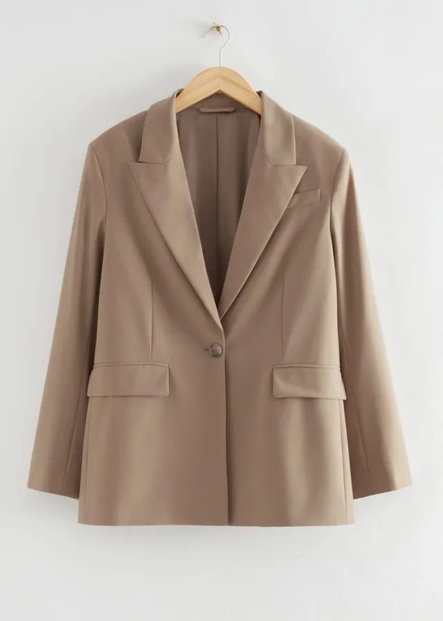  Other Stories wool blazer in beige