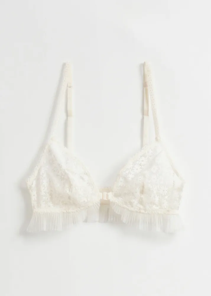  Other Stories Pleated Frill Trimmed Soft Bra