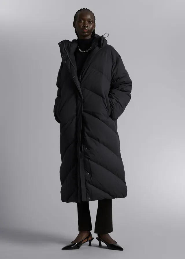 Alto Longline Puffer Coat - Night Black