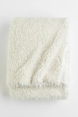 Couverture en tissu peluche à longues mèches