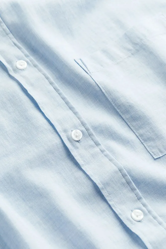 Regular Fit Short-sleeved Cotton Shirt