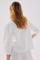 Blouse with Eyelet Embroidery