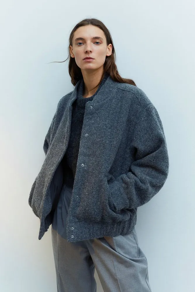 H&M, Jackets & Coats, Hm Grey Wool Coat