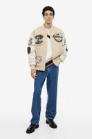 Loose Fit Baseball Jacket