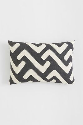 Housse de coussin en coton à motif