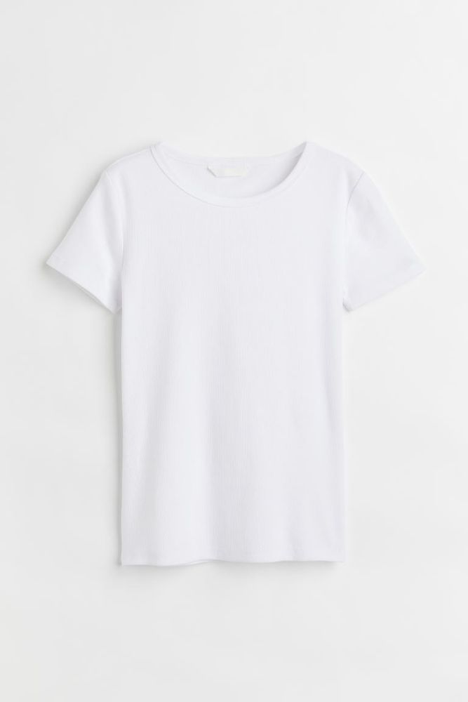 Ribbed Cotton T-shirt