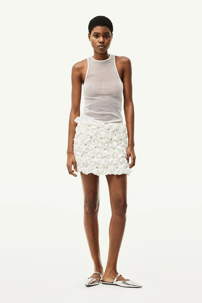 Rhinestone-embellished Mini Skirt