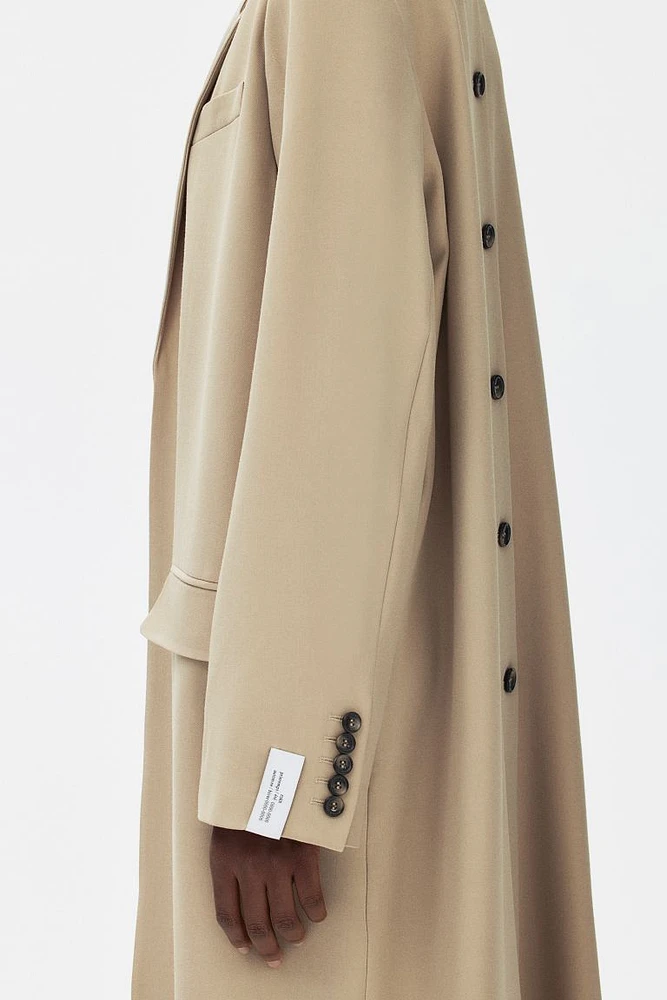 Wool-blend Double-layered Coat