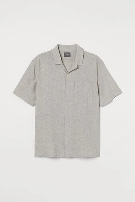 Regular Fit Linen-blend Shirt