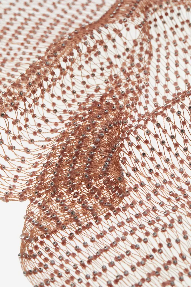 Rhinestone-embellished Net Skirt
